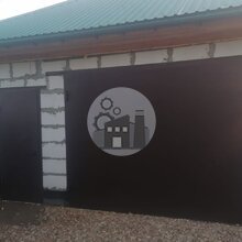 металлические ворота с отдельной калиткой в гараж
