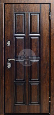 Элитная металлическая дверь, отделка массив сосны-ДВ-586