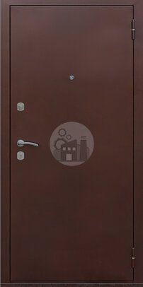 входная антивандальная дверь в коричневых тонах, внутри мдф-ДВ-1676