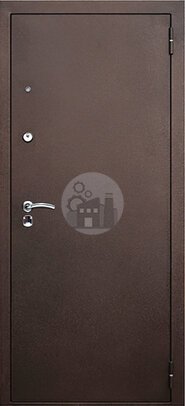 дверь одностворчатая с зеркалом внутри, отделка — порошковая покраска и мдф-ДВ-643